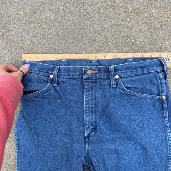 34x34 Vintage 90s Wrangler 13MWZ Original Fit Cowboy Cut Jeans Made in USA - Picture 5 of 7